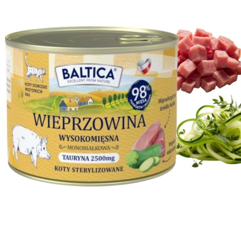 PAKIET BALTICA SMAKI REGIONÓW Kot dorosły Wieprzowina 12X185g