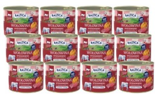 PAKIET Baltica Smaki Regionów Wołowina 12X185g Bezzbożowa Karma dla Kota