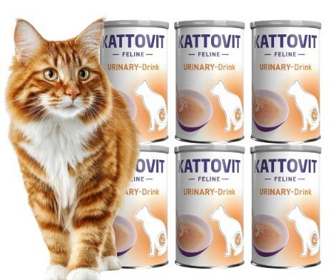 PAKIET Kattovit CAT Feline Urinary Drink Karma mokra z kurczakiem 6X135ml