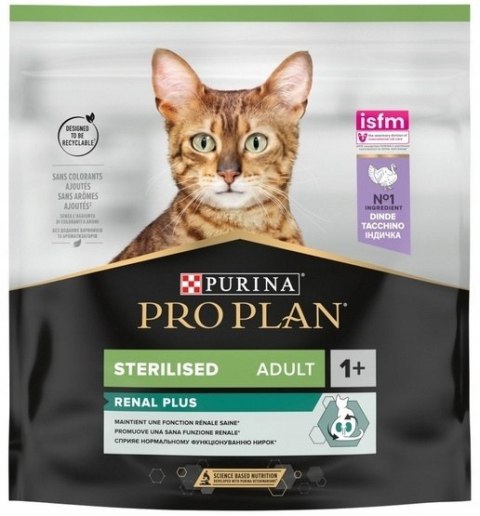 PAKIET PURINA PRO PLAN Sterilised Renal Adult Indyk 2X400 g dla kota