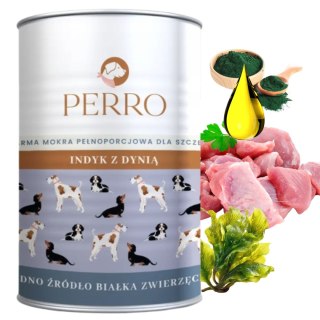 PERRO JUNIOR Indyk z dynią 400g monobiałkowa karma mokra dla szczeniąt