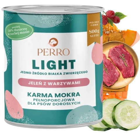 PERRO LIGHT JELEŃ Z WARZYWAMI 800G