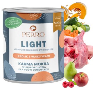 PERRO Light Królik warzywa 800g karma mokra dla psa monobiałkowa