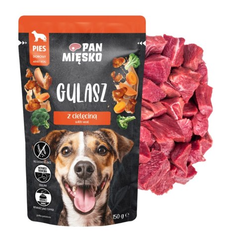 Pan Mięsko Karma mokra dla psa Gulasz Indyk z cielęciną (dorosły) 150g