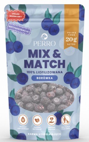 Perro MIX & MATCH Przysmaki liofilizowane Borówka 20g