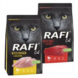 Rafi Cat Zestaw Kurczak Wołowina 2x7kg dla kota dorosłego Dolina