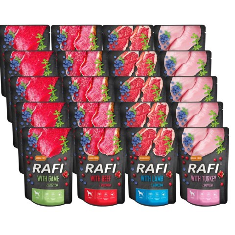 Rafi Saszetki dla Psa 20x300 ULUBIONA KARMA dla twojego psa