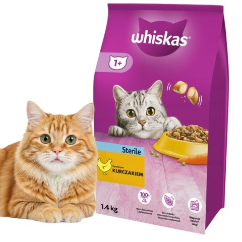 Sucha Karma dla Kota po Sterylizacji Whiskas Sterile Kurczak 1,4kg