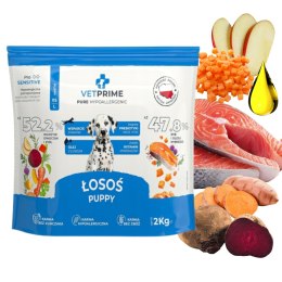 VETPRIME Łosoś Puppy 2kg karma dla szczeniąt wszystkich ras