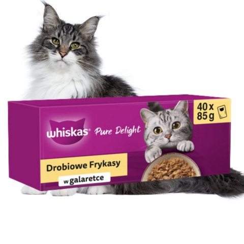WHISKAS PURE DELIGHT 40X85 sasz Potr Pure Delight drób