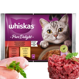 WHISKAS PURE DELIGHT MOKRA KARMA DLA KOTA 4X85 G