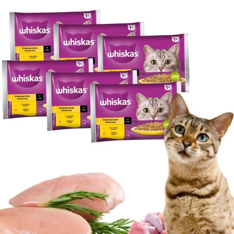 Whiskas Drobiowa Uczta z kurczakiem z indykiem 24x85g (6x340g)