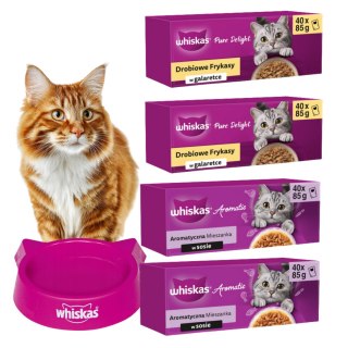 Whiskas MEGA PAKIET ZAPAS 160X85 DLA KOTA Z MISKĄ