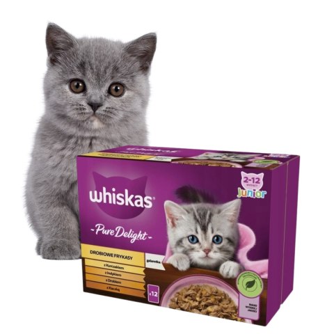 Whiskas Saszetka Drobiowe Frtkasy JUNIOR 12x85g kociak box