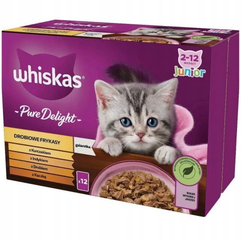 Whiskas Saszetka Drobiowe Frtkasy JUNIOR 12x85g kociak box