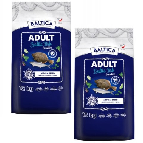 ZESTAW BALTICA ADULT SENSITIVE BALTIC FISH MEDIUM 12KG DUŻY ZAPAS TANIEJ