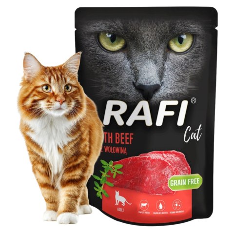 ZESTAW DOLINA NOTECI Rafi Cat mokra karma dla kota 10X300g wołowina