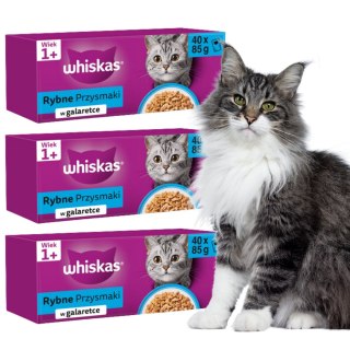 ZESTAW Whiskas FISH RYBNE PRZYSMAKI w galaretce 120X85G