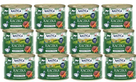 Zestaw dla kota BALTICA kaczka monobiałkowa 12x185g