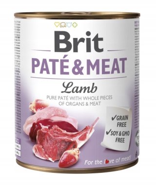 BRIT PATE&MEAT LAMB 800g mokra karma dla psa dorosłego duże rasy