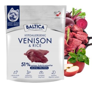 Baltica ADULT Venison & rice / Dziczyzna z ryżem S 1kg
