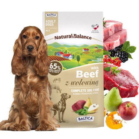 Baltica Wołowina M/L 2X3kg karma dla psa sucha Natural Balance