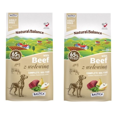 Baltica Wołowina M/L 2x9kg karma dla psa sucha Natural Balance