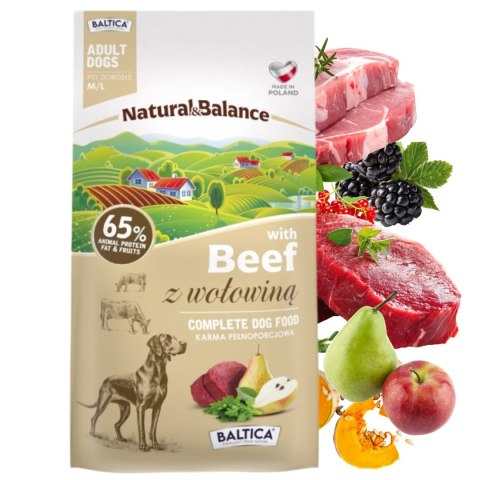 Baltica Wołowina M/L 2x9kg karma dla psa sucha Natural Balance