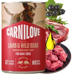 CARNILOVE DOG CAN LAMB&WILDBOAR 400g