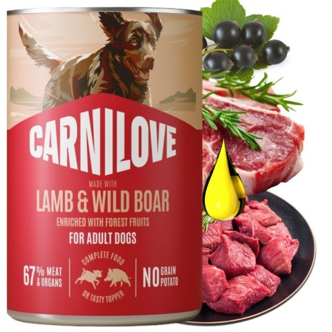 CARNILOVE DOG CAN LAMB&WILDBOAR 400g
