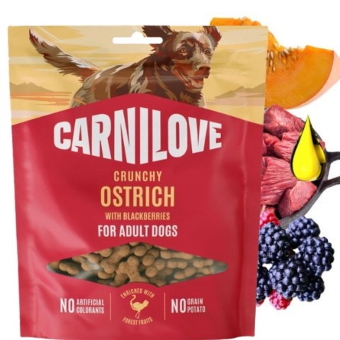 CARNILOVE Dog CRUNCHY Snack Ostrich with Blackberries 200g