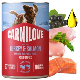 CARNILOVE mokra karma dla szczeniąt SALMON&TURKEY PUPPIES 400g