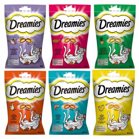 DREAMIES ZESTAW PRZYSMAKÓW DLA KOTA 6X60G Smaczki dla kota