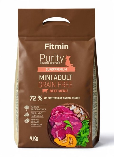FITMIN PURITY ADULT MINI BEEF 4KG