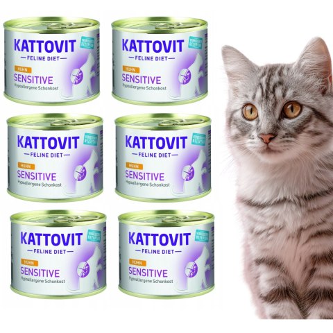 KATTOVIT SENSITIVE KURCZAK 6x185g kot alergiczny hypoallergenic