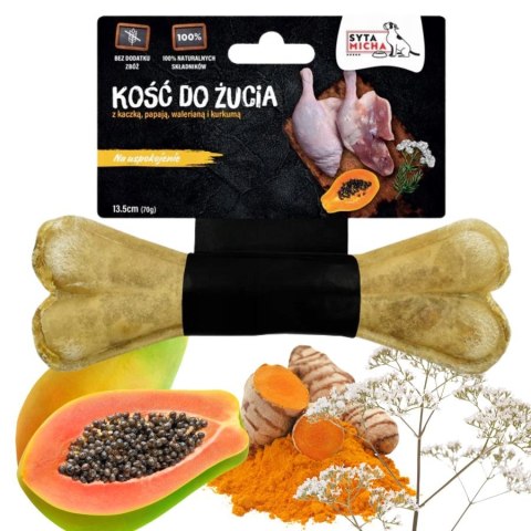 Kość Do Żucia dla Psa na Uspokojenie Kaczka Syta Micha 13,5cm