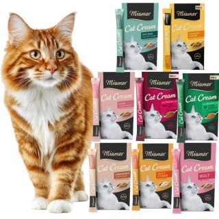 MEGA ZESTAW Miamor Cat Snack Creams MIX 48x15g pasta przysmak dla kota