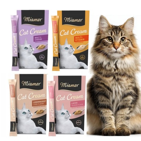 Miamor Cat Snack Creams MIX 4 OPAKOWANIA (36x15g) pasta przysmak dla kota