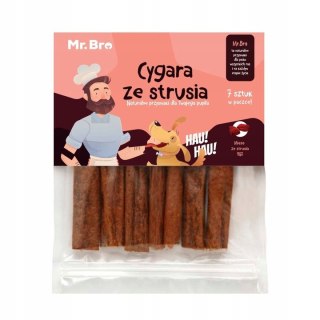 Mr. Bro Cygara ze Strusia 98% mięsa niskotłuszczowe kabanosy dla psa 7szt