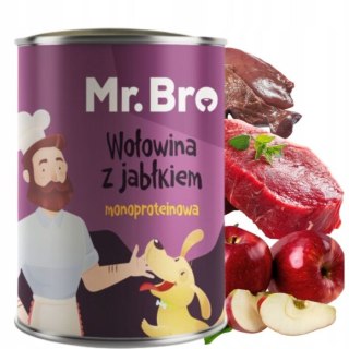 Mr. Bro Wołowina z Jabłkiem 400g Karma Mokra dla Psa Monoproteinowa