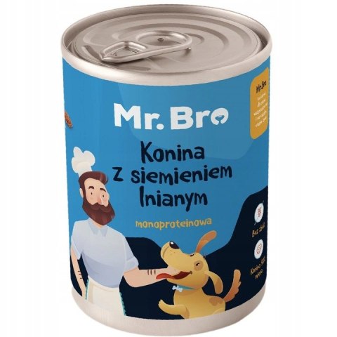Mr. Bro Zestaw Monoproteinowych karm 6x800 Mix konina dorsz jagnięcina