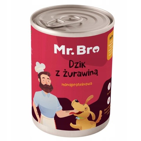 Mr. Bro Zestaw Monoproteinowych karm 6x800 Mix konina dorsz jagnięcina