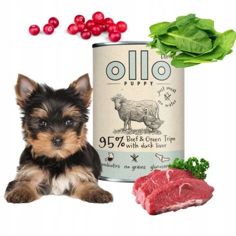 OLLO Pure Indyk Wołowina Mix smaków 6X850G mokra karma szczeniak