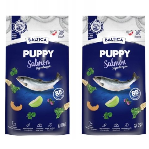 PAKIET BALTICA PUPPY Salmon Hypoallergenica z łososia szczenięta 2X3kg