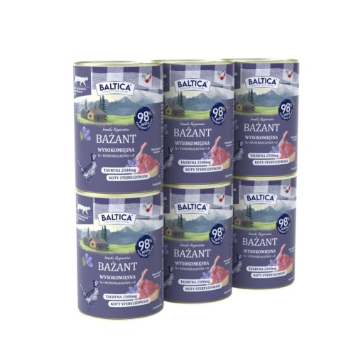 PAKIET BALTICA smaki regionów Kot dorosły Bażant 6x400g