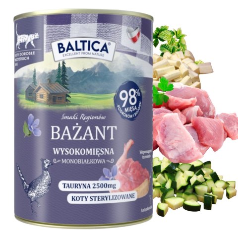 PAKIET BALTICA smaki regionów Kot dorosły Bażant 6x400g