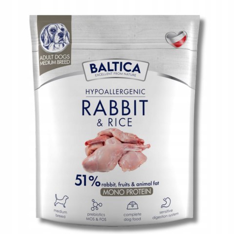 PAKIET Baltica Nutraceutic RABBIT&RICE KRÓLIK 3X1 kg