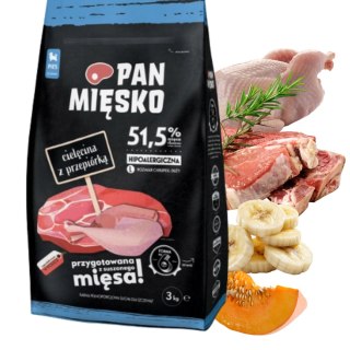 Pan Mięsko SZCZENIAK cielęcina z przepiórką L 3kg PUPPR JUNIOR