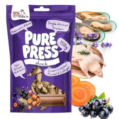 Przysmak dla psa Syta Micha Pure Press tłoczone na zimno Kaczka 150g