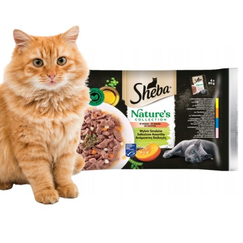 SHEBA Nature's Collection Wybór Smaków saszetka 4x85g Z DYNIĄ